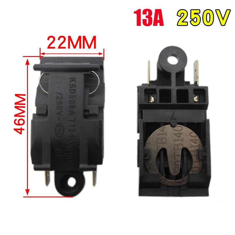 Electric Kettle Temperature Control - 1pc 電気ケトルスイッチアクセサリー 13A ハイパワー電気ケトル蒸気温度制御銅ピン自動電源オフ