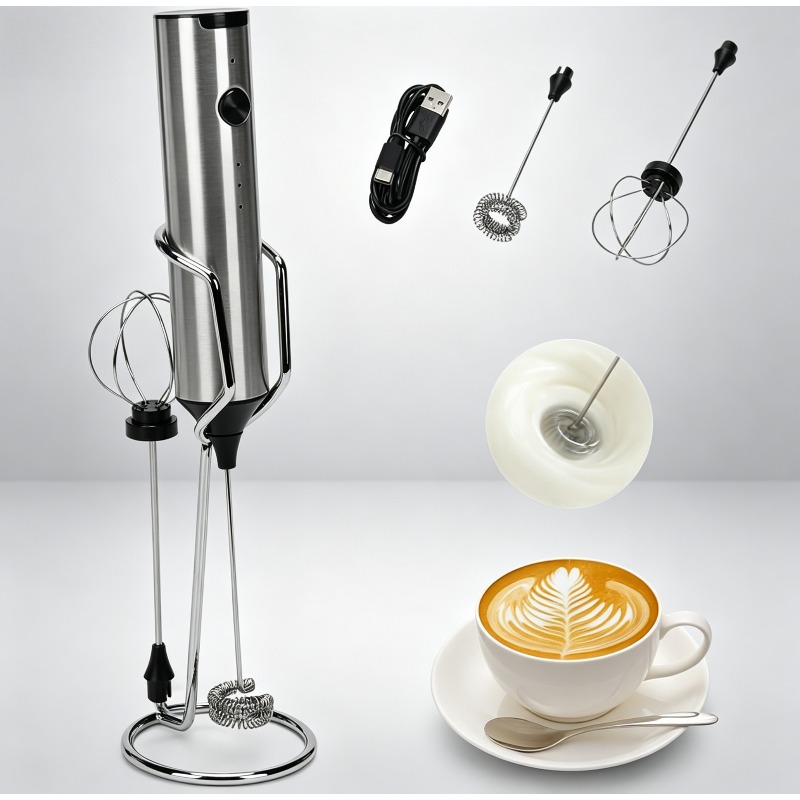 Portable Blender Usb Rechargeable - 充電式電動泡立て器 USB充電 ミニミルクフォームコーヒーホイッパー ポータブルホイッパーブレンダー キッチン調理用ブレンダー
