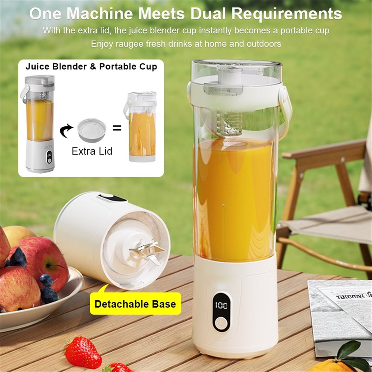 Portable Blender Usb Rechargeable - RECOMENDAR】電動ブレンダー ポータブルジューサーカップ USB充電式スムージーブレンダー フルーツジューサーカップ アウトドアジューサーブレンダー