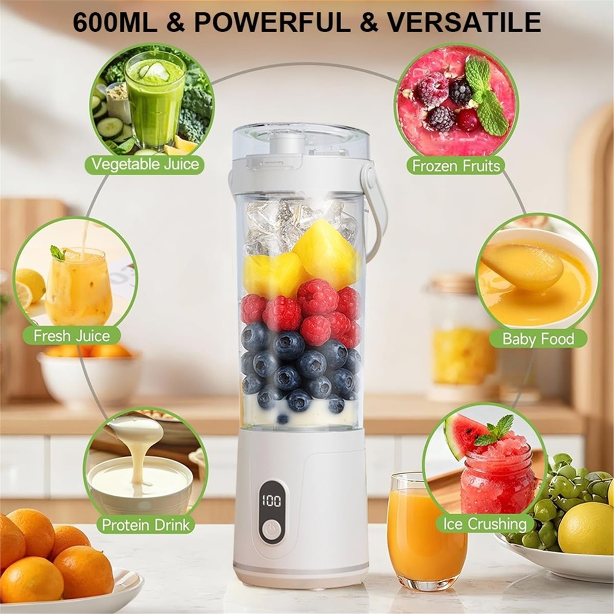 RECOMENDAR】電動ブレンダー ポータブルジューサーカ - Portable Blender Usb Rechargeable のレビューと価格