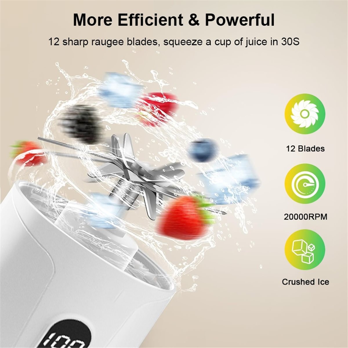 RECOMENDAR】電動ブレンダー ポータブルジューサーカ - Portable Blender Usb Rechargeable のレビューと価格