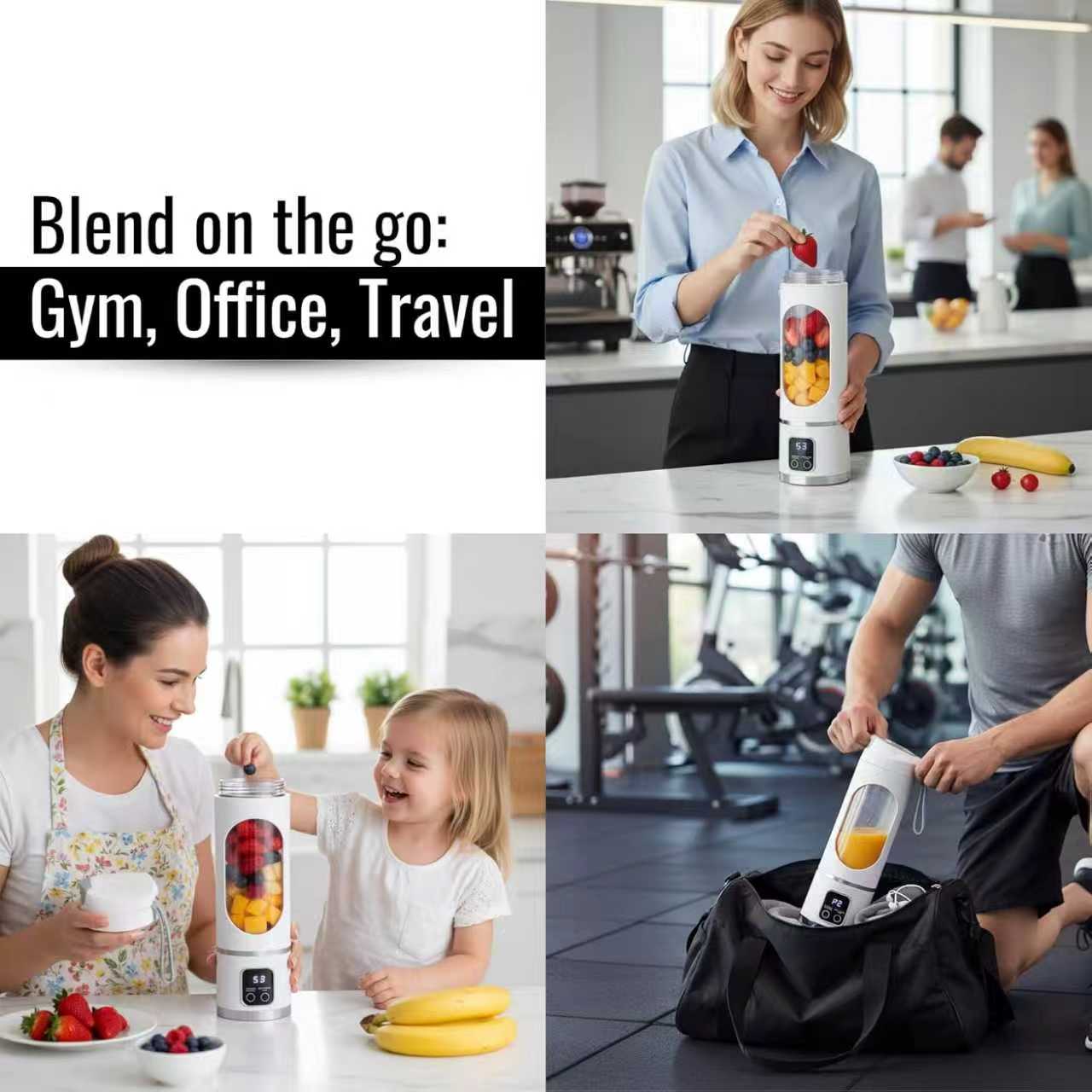 10枚刃ポータブルフルーツジューサー 450ml容量 3段階 - Portable Blender Usb Rechargeable のレビューと価格
