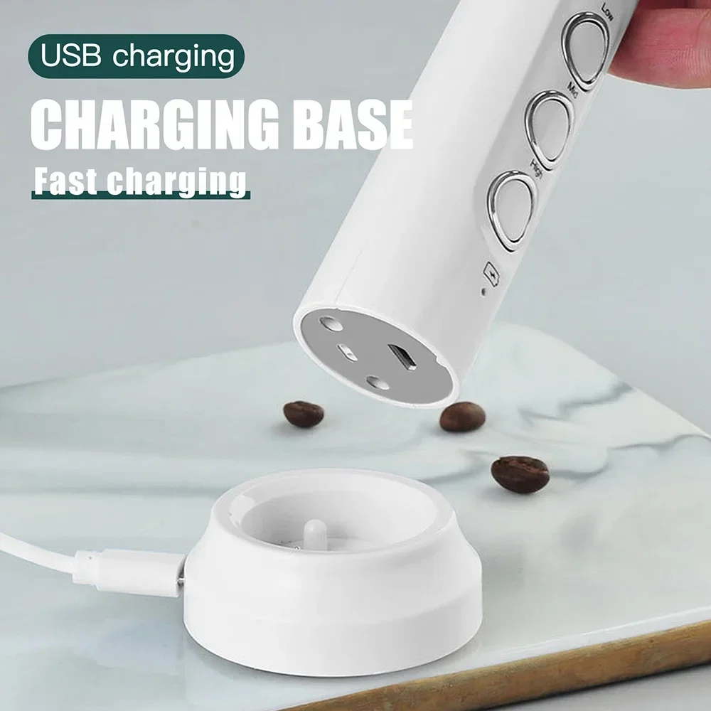 電動ミルクフォーマー ハンドヘルドウィスク USB充電式 3 - Portable Blender Usb Rechargeable のレビューと価格